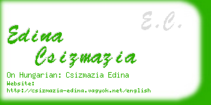 edina csizmazia business card